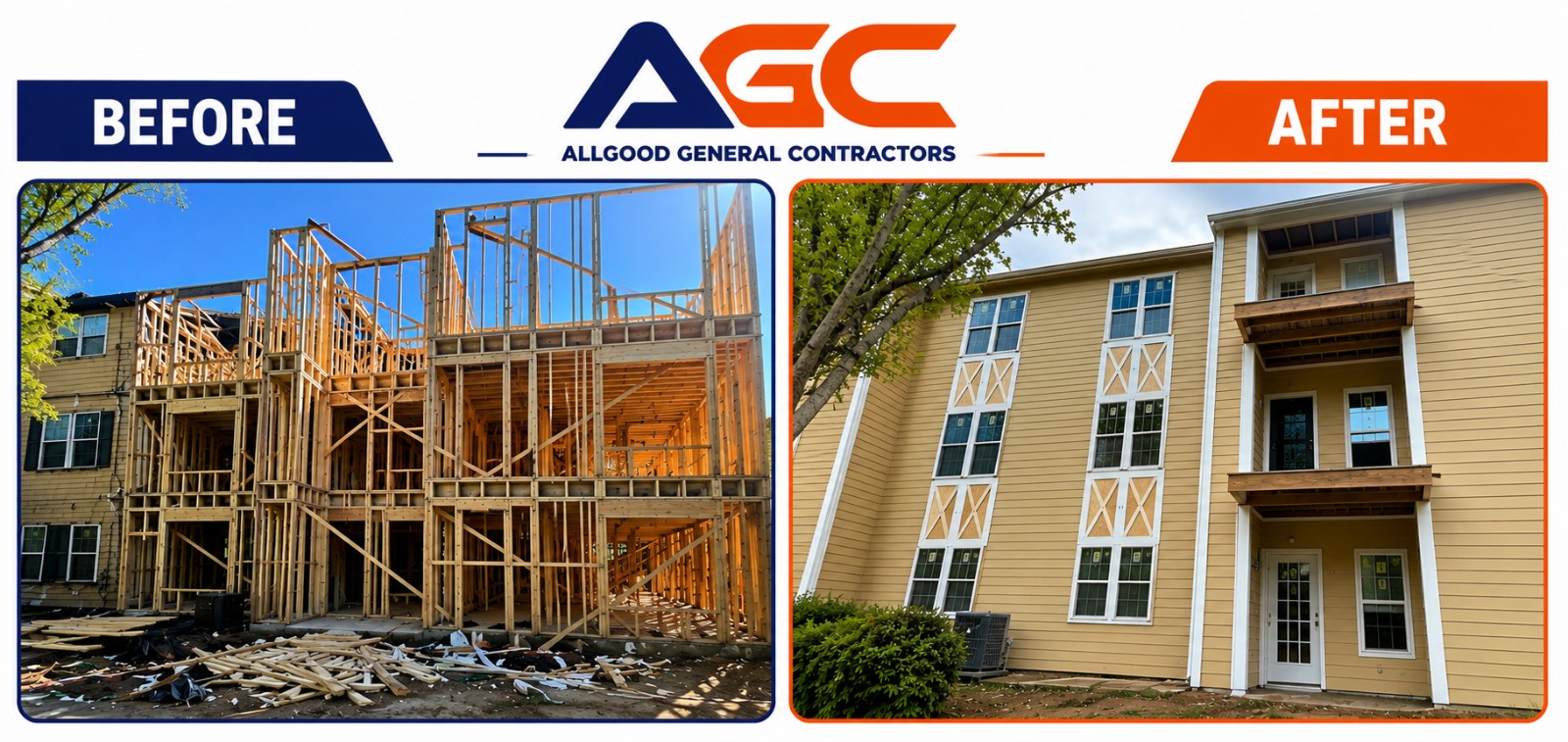 Commercial renovation before & after