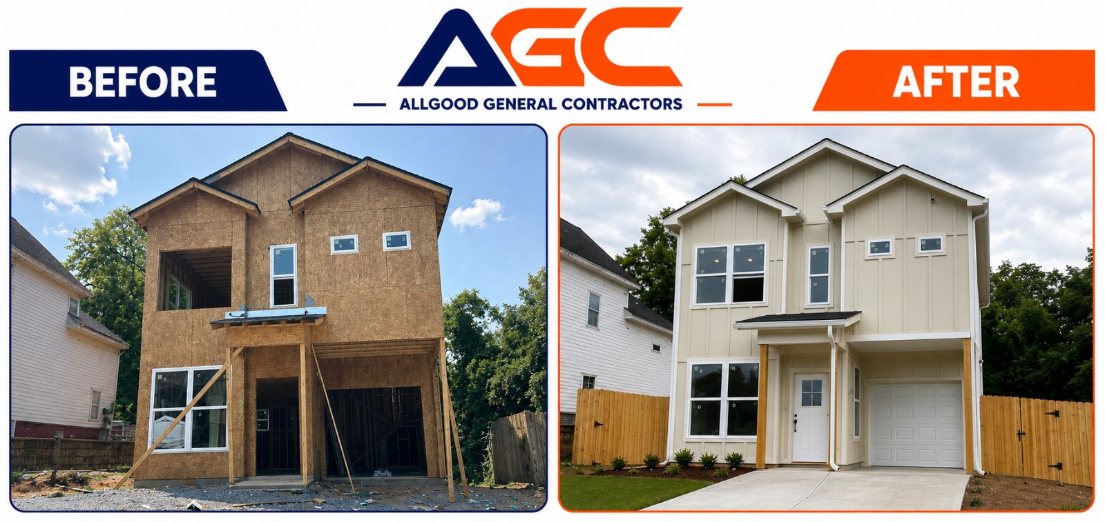 Home addition before & after